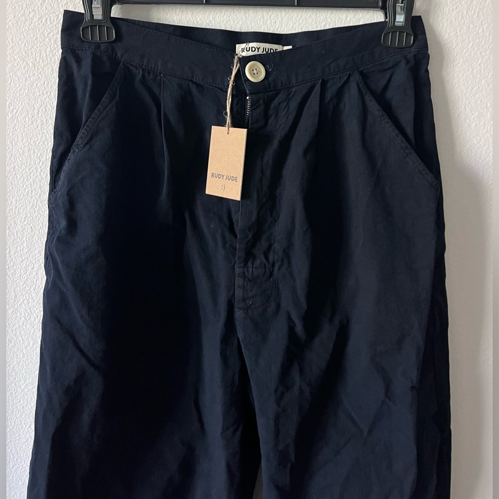 BNWT Rudy Jude Pleated Trousers in Black Indigo